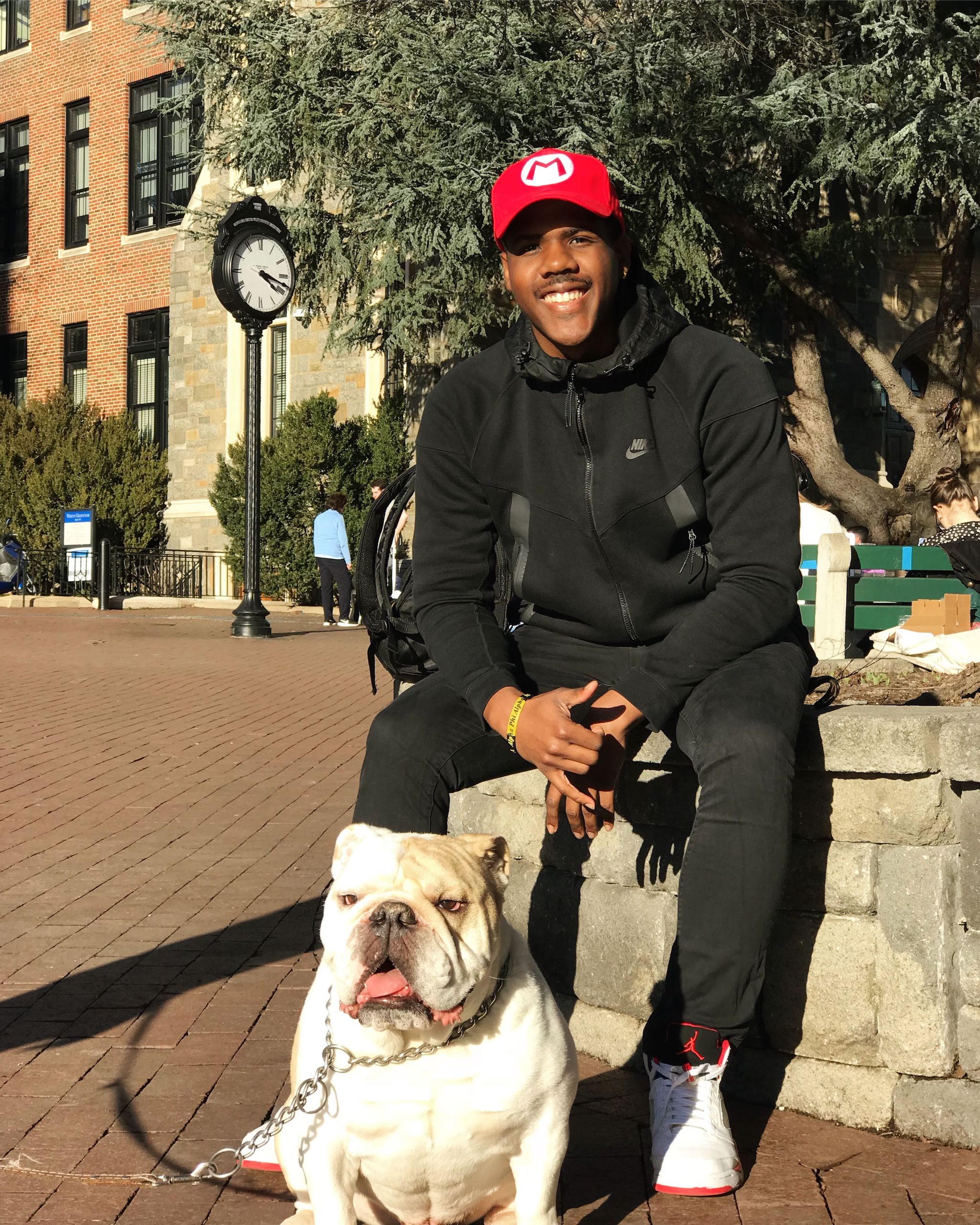 Kamar Mack and Jack the Bulldog